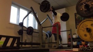 '150kg back squat at TJ Fitness & Wellbeing'