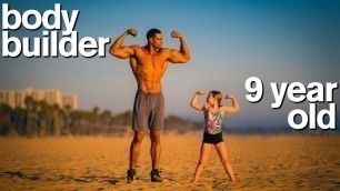 'BODYBUILDER vs MY DAUGHTER - Adorable Fitness and Gymnastics Challenge'