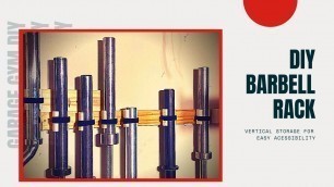 'DIY Barbell Rack | Easy Access Barbell Rack | Garage Gym DIY | Strongman Garage Gym'