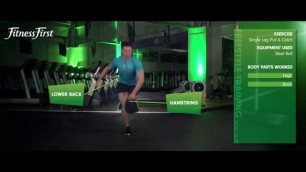 'Fitness First Freestyle exercise - Single Leg Pull & Catch - Steel Bell'