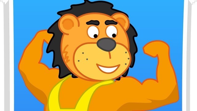 'Lion Family Fitness for Children Cartoon for Kids'