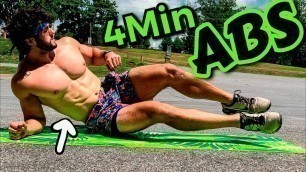 'How to SHRED YOUR OBLIQUES - 4 MIN ABS WORKOUT (Beginner Level + Bodyweight Only)'