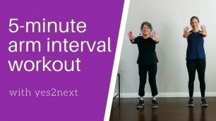 '5 Minute HIIT Arm Workout for Seniors, Beginner Exercisers'