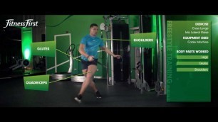 'Fitness First Freestyle exercise - Cross Lunge Into Lateral Raise - Cable Machine'