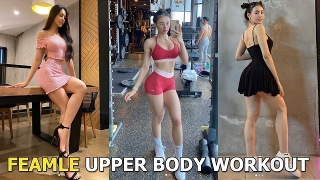 'FEMALE FITNESS | UPPER BODY WORKOUT | Chest/Back/Arms/Shoulders/ABS'