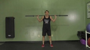 'Standing Barbell Military Press Behind the Neck - HASfit Shoulder Exercise - Deltoid Exercises'