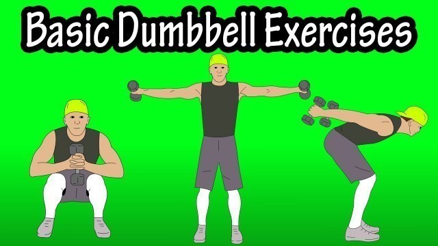 'Basic Beginner Introductory Easy Dumbbell Workout Exercises For Beginners At Home At The Gym'