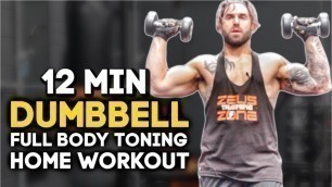 'Intense Full Body Dumbbell Workout Follow Along (10-12 Min At Home)'