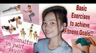 'Basic Exercises to Achieve Fitness Goals!! | See results in just 3 days!'