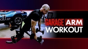 'Garage Gym Arm Workout (Bodyweight, Resistance Bands, and Dumbbells!)'