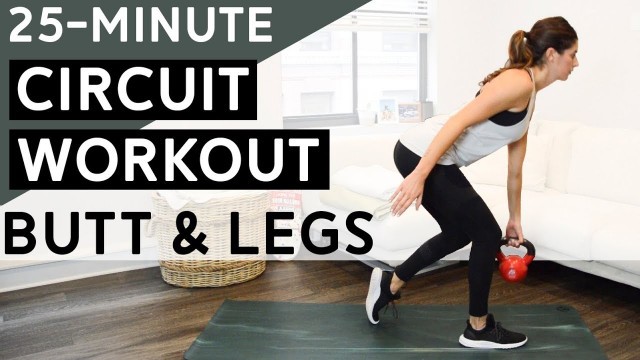 Butt & Legs Circuit Workout with Cardio Blasts (25 Minutes)