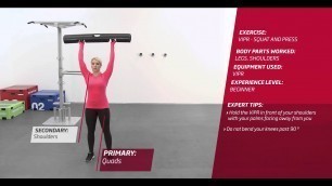 'Fitness First Freestyle exercise - ViPR Squat and Press - ViPR'