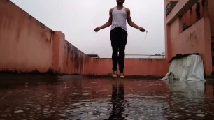 'Jump rope in Rain | 360 degree jump rope move | Fitness Seekers'