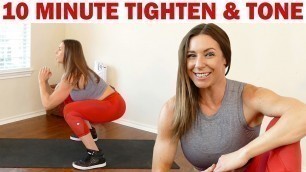 'Intense 10 Minute Total Body Workout! Tone & Tighten HIIT Fitness at Home'