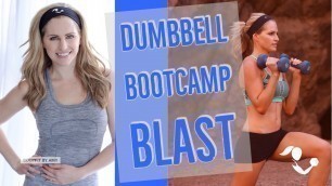 30 Minute Dumbbell Bootcamp Blast Workout for Strength & Cardio: At Home Full Body Workout