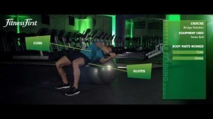 'Fitness First Freestyle exercise - Bridge Rotation - Fitball'