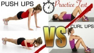 'FitnessGram Practice for PE ((Alternating Push Up + Curl Up Test))'