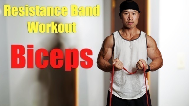 Resistance Band Bicep Workout | 5 Minute ARM PUMP!!!