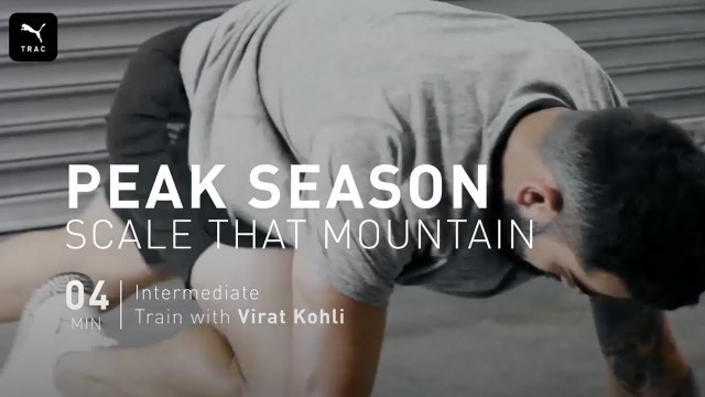 Mountain Climber Peak Season 4 Minute Workout with Virat Kohli | PUMATRAC