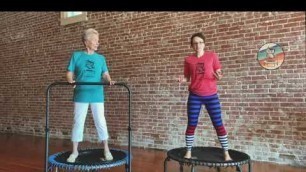 'Beginners and Seniors BALANCE BAR Rebounding Workout // Rebound with Grandma Helen'