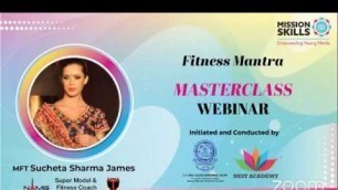 'Personal Grooming and Image Building - Session 3 - Fitness Mantra'