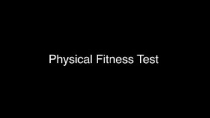 'PHYSICAL FITNESS TEST- Sit and Reach & Push Up'