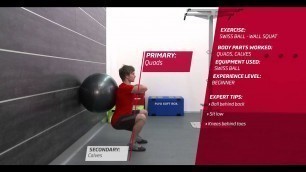 'Fitness First Freestyle exercise - Fitball Wall Squat - Fitball'
