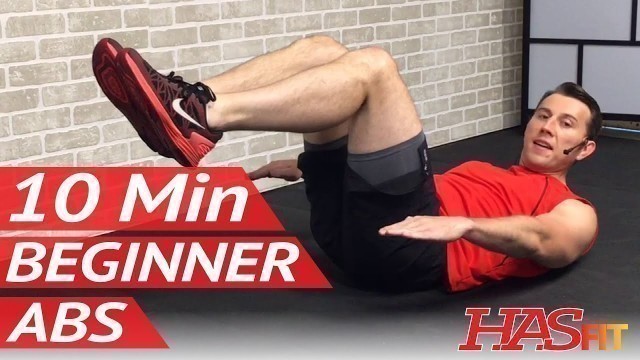 '10 Minute Abs Workout for Beginners - 10 Min Easy Beginner Ab Workout for Women & Men at Home'