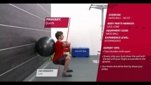 'Fitness First Freestyle exercise - Fitball Ski Sit - Fitball'