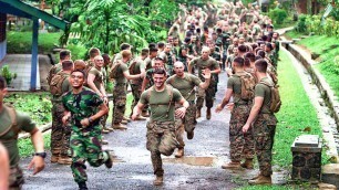 Indonesian Army & US Army Joint Physical Training Exercises & Sports Competition | Indonesia - US