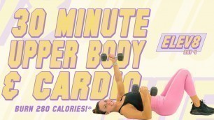 30 Minute Upper Body Push and Tabata Cardio! 