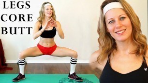 'Butt Lift & Trim Inner Thighs Workout, Home Fitness Routine, 30 Minutes'