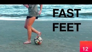 'Fast feet soccer skills beach workout'