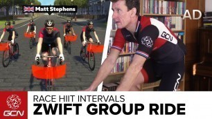 'Zwift Group Workout: HIIT Intervals | Train With GCN'