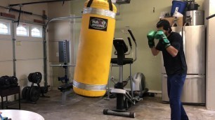 'Home Garage Gym Boxing Training Heavy Bag Work'