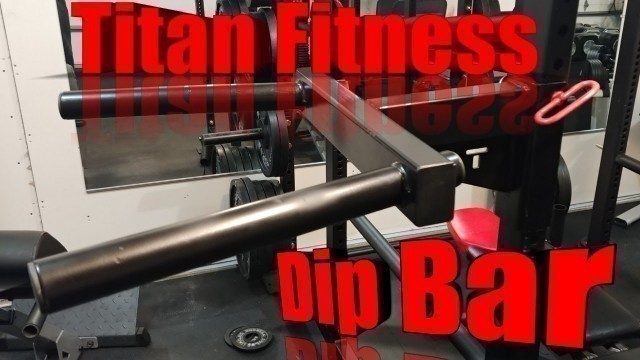 'Titan Fitness Y Dip Bar Review - Garage Gym home gym t3 power rack - squat rack attachment'