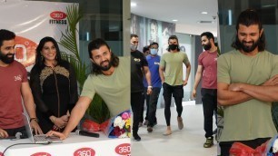 'Vijay devarakonda snapped at 360 degree fitness Hyderabad website launch'
