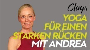 'CLAYS LIVE: Yoga für einen starken Rücken mit Andrea am 16.11.20'