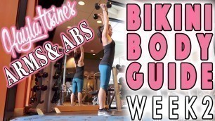 'Bikini Body Guide (BBG) Week 2 Arms & Abs Review | Kayla Itsines | Sweat with Kayla'