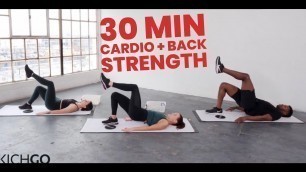 30 Minute Cardio + Back Workout with Kit Rich (Modifications shown/ Medium Intensity)