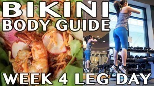 'BBG Week 4 Leg Resistance Workout | Kayla Itsines Bikini Body Guide | Weight Loss Journey'