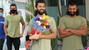 'Vijay deverkonda snapped  at 360 degree fitness website launch | #Vijaydeverkonda | Filmyfocus.com'