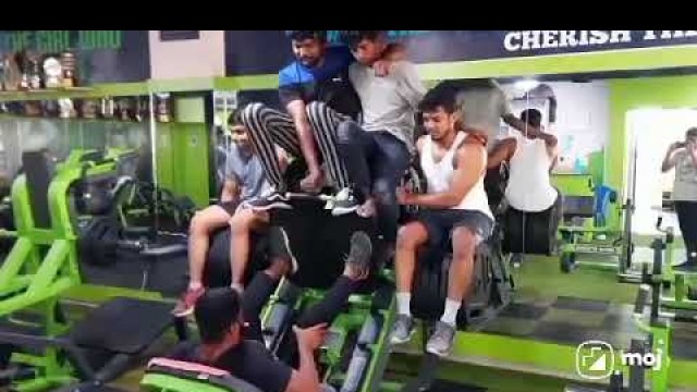 'Intense work out at gym # 850 kgs leg press# Hulk Fitness# strive to success#