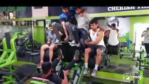 'Intense work out at gym # 850 kgs leg press# Hulk Fitness# strive to success#