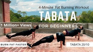 TABATA For Beginners | 4-Minute Fat Burning Workout | At-Home Workout