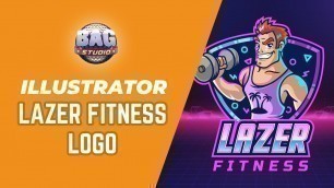'Creation of Fitness Cartoon Mascot Logo Speedart in Illustrator'