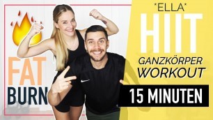 'Geniales 15 Minuten Ganzkörpertraining – HIIT Workout für zu Hause & ohne Geräte | *ELLA*'