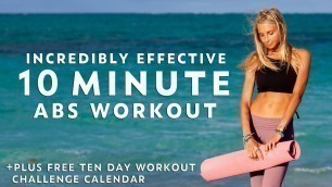 10 Minute Abs Workout | ABS IN TEN DAYS CHALLENGE For Lower Belly Fat