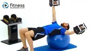 'Upper Body Functional Strength Training - Dumbbell Workout by FitnessBlender.com'
