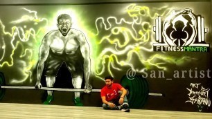 'SPRAY 3D! WALL PAINTING || DEAD LIFT ||FITNESS MANTRA|| by SANTANU &BRAMHEET'